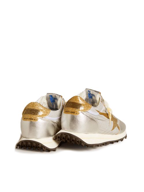 Marathon Donna con tomaia in nylon ripstop di colore argento e stella oro Golden Goose | GWF00683.F005490.70138SILVER/GOLD